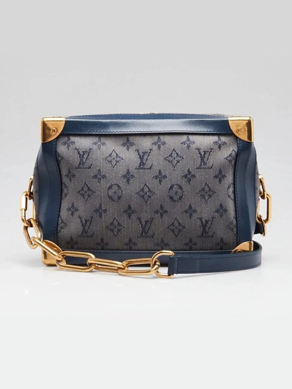 Louis Vuitton Blue Denim Monogram Soft Trunk Bag